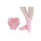 Tinksky Magic Unisex beautician soften Whitening moisturizing treatment skin care Gel Socks Gloves Set - Free Size (Pink) (household goods)