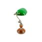 Banker desk lamp with a green shade glass bulb E-27 socket (Kitchen)