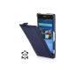Goodstyle UltraSlim Case Leather Case for Sony Xperia Z2, navy blue (Wireless Phone Accessory)