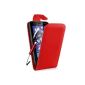 Red Supergets Cover for Nokia Lumia 620 bag in leather look, Cover Case Protective Skin Case Cover, with protective film and mini stylus (electronic)