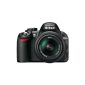Nikon D3100 Digital SLR Camera (14 megapixels, Live View, Full HD video function) Kit incl. AF-S DX 18-55 mm VR Lens + 55-200mm VR Lens (Electronics)