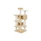 TecTake Cat Scratching Tree 131cm beige (Others)