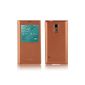JAMMYLIZARD | Leather Case Smart View for Samsung Galaxy S5, compatible with the S-View function, Copper (Accessory)