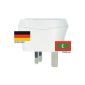 Design Travel Plug Adapter Maldives to Germany, safety plug 230V, conversion plugs MV-D (Misc.)