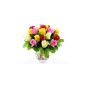 Flower Delivery - Bouquet Birthday - Send greeting card for the desired date - 20 Mixed Colorful Roses - Free