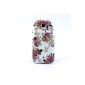 JIAXIUFEN TPU Case - Samsung Galaxy S4 Mini Silicone Case Cover Protector (NOT compatible with S4) -Pink Flowers (Electronics)