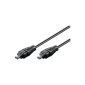 Wentronic FireWire + cable (4-pin plug to 4-pin connector) 1.8m black (Accessories)