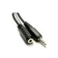3.5mm Stereo Plug To Jack Extension Female Extension Cable Armored Only 1 m (Electronics)