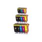 NTT® 15 pieces XL ink cartridges compatible with CHIP & level indicator (Office supplies & stationery)