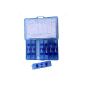 Pillbox semainier, INCOMEX, indications FRENCH, individual 7 days, 28 modular compartments for small volume drugs.  Case solid, rigid, transparent plastic (Health and Beauty)