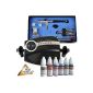 Airbrush Tattoo Airbrush Kit Set Beauty including airbrush compressor airbrush D 0.2 color stencil tube 3 in 1 Cleaning Pot -. With this set Get started right now AND WORK LIKE A PRO