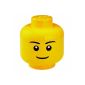 40321732 Room Copenhagen Lego Storage Head Boy Format L Polypropylene Yellow 27.1 x 24 x 24 cm (Miscellaneous)