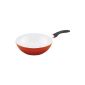 Culinario 051,571 wok ø 30cm with induction bottom, red / white (household goods)