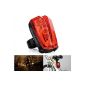 VicTsing® Waterproof Rear Lighting Bicycle 5 LED and Laser Beams 2 Avenue for Cycling Camping Evening (Miscellaneous)
