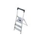 Hailo 8943-001 Aluminium Safety household ladder L40 - 3 stages with safety latch (tool)