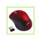 Advance S-543RE Wireless Optical Mouse with Nano USB receiver 2.4GHz, Color Red compatible Windows 7 / Vista / XP / 2000 / Me (Personal Computers)