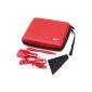 Nintendo 2DS Travel Pack / bag, case, car charger: Red (Nintendo 2DS (video game)