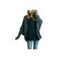 DJT Ladies Cardigan Knit Pullover Sweater Jacket Batwing One Size (Textiles)