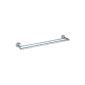 WENKO 17954100 Power-Loc Towel rail Duo Revello - Attach without drilling, double rod, brass, 61 x 5.5 x 11.5 cm, chromium (household goods)