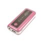 MTEC 5600mAh External Battery Power Bank charger compact with 1A USB output for mobile phone in pink (electronics)