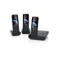 Gigaset A630 A Trio DECT cordless telephone with voice mail, incl. 2 additional handsets, Black (Electronics)