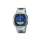 Casio - AW-81D-2AVES - Men Watch - Quartz Analog - Blue Dial - Silver Bracelet (Watch)