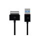 kwmobile® Charging Cable for Asus EEE Pad Transformer TF101 / TF300 / TF201 / TF700 / TF700T / Slider SL101 / Prime TF201 / TF101G / TF300T / TF300TG etc.  in Black (Electronics)