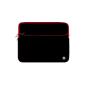 Neoprene Carrying Laptop 33.78 cm, 33 cm Apple Macbook HP Pavilion 33.78 cm 33.78 cm Acer Aspire Timeline Acer Toshiba Satellite Sony Vaio Dell Latitude Dell Inspiron Samsung Notebook Sleeves (Available in different colors) (Black with border Red) (Luggage)