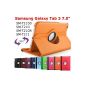 King Cameleon ORANGE for Samsung Galaxy Tab 3 7.0 7 '' T2100 / T210 / T210R / T211 - cover rotatable - many colors available - Smart Cover Flip Stand Case Cover cowhide 360 ​​rotating - offered stiletto (Office supplies & stationery)