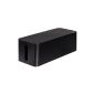 Hama Maxi cable box, 15.6 x 40 x 13 cm (W x D x H) with rubber feet black (tool)
