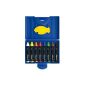 Pelikan 722959 - crayons around 666/8 be mixed with water, in water, in blue plastic box (toy)