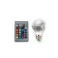SAVFY® E27 LED RGB color changing lamp small RGB (multicolor) with remote control 5W Dimmable 120 ° beam lamp spotlight