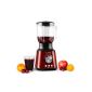 Klarstein Herakles - 1000W Mixer for smoothies, juice, crushed ice (1.5 L container, steel blades 8, pulse function) - Red