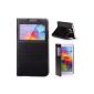 Yigoo Case Samsung Galaxy S5 Cover PU Leather Case Shell in Windows See Black (Electronics)
