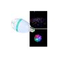 Andoer 3W E27 full color LED Crystal Car Turntable DJ disco light rotating Colorful bulbs