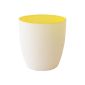 Duni candlestick Poppie white / soft-yellow, 90 x 85 mm, 6 pieces