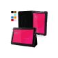 Snuggling sleeve leather with Stand for Galaxy Tab 2 10.1 in Black - Smart Cover with Auto Sleep Wake, displays, elastic hand strap, stylus holder and Premium Nubuck lining for Samsung Galaxy Tab 2 10.1 (Accessories)