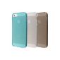 Ecence set of 3 x TPU silicone case for iPhone 5 5S black 1 + 1 + 1 Blue transparent 22040302 (Accessory)