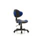 Hjh Kiddy GTI-2 office chair Office swivel child - Fabric 100% Polyester - Grey / Blue (Kitchen)