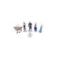 The Queen of decorative cake toppers Neiges Figure portico Anna Elsa His Kristoff Sven Olaf Doll Toy Set birthday party (Kitchen)