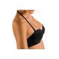 Underwired bra multifunctional additional carrier silicone Naturana 7533 black skin white Cups AD, 70-85 (Textiles)