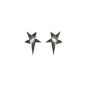 Thierry Mugler - T32179N - Galaxy - Earrings Woman Earrings - Silver 925/1000 - 2.5 gr - Black Cubic Zirconia (Jewelry)