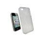 iGadgitz Silicone Case Skin Cover Case Durable Crystal Gel TPU (thermoplastic polyurethane) Case color Black Translucent, with pattern wood effect for Apple iPhone 4 & 4S 16/32 / 64GB + Screen Protector (Electronics)