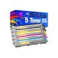 5x toner cartridge XXL compatible for Brother TN-241 TN-245 HL-3150 CDW DCP-9020 CDW HL-3140 CW Platinum Series (Office supplies & stationery)