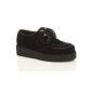Ajvani - Platform Shoes For Women Compensated Plate / A Lace Style Punk Gothic Creepers (Clothing)