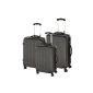 Suitcase suitcase trolley Boardcase Bordcase hard shell black hand luggage (luggage)