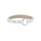 Fossil Ladies Bracelet with Charmcarrier steel leather white JF00696040 (jewelry)