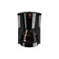 Melitta coffee filter machine 1011-02 Look -Tropfstopp - glass jug black (household goods)