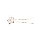 Womdee (TM) gold plating flower shaped crystal Full color rhinestone hairpins hair clips-Full color + Geschenkte Necklace (Personal Care)