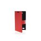 MOON CASE Leather Flip Case Cover Sleeve Case Skin Hard Cover for Huawei Honor 3C Red (Electronics)